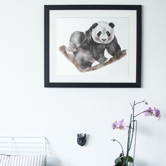 Watercolor Panda Portrait Wall Art Print Poster Unframed - Picture 7 of 16